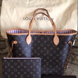 Louis Vuitton Neverfull MM Monogram Rose Ballerine